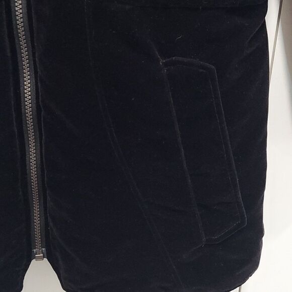 NILS Vintage 90s Retro Black Ski Jacket Reversible Velvet Size 12 - Picture 8 of 12